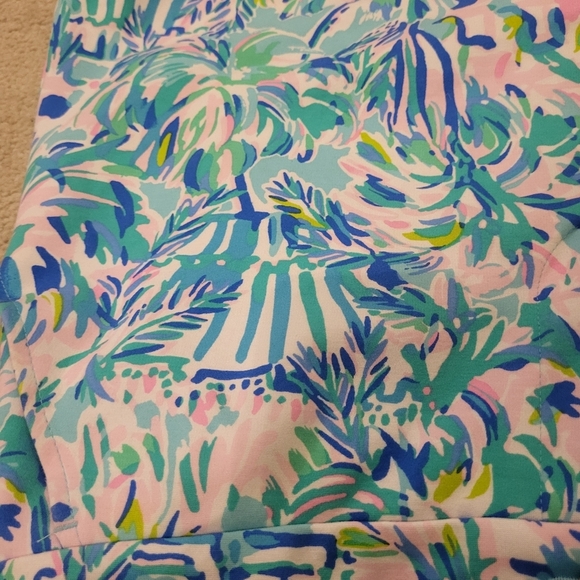 Lilly Pulitzer Collette Scalloped Mini Skort Zanzibar Blue & Pink Size 10 - Picture 4 of 12